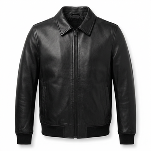 Chaqueta de cuero para hombre de alta calidad, hecha a medida, con cuello y diseño impermeable para uso en invierno. Chaquetas de cuero para hombre. - Product Image 3