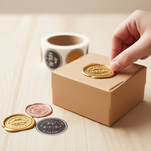 Etiquetas Adhesivas Redondas de Cera Dorada y Oro Rosa Premium con Logotipo Personalizado para Empaquetado de Marca - Producto Personalizable de Fábrica en Vietnam - Product Image 2