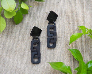 Saniya Handmade Adjustable Buffalo Horn Jewelry Set-Necklace Earrings <b>Bracelet</b> Polished with <b>Love</b> Style for Valentine's Day Gift - Product Image 5