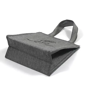 Sac à déjeuner en jute imprimé tendance avec isolation thermique, capacité de 6 à 10 L, design avec poignée pour le stockage des aliments - Product Image 4