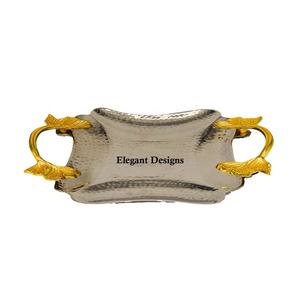 Plat de service en acier inoxydable martelé, meilleure qualité, décoratif, meilleur plateau de service, design traditionnel, meilleur plateau de nourriture - Product Image 4