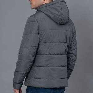 Blouson matelassé à capuche pour homme, très chaud, avec rembourrage isolant, manches longues, style bulle, fermeture éclair - Product Image 4
