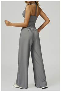 Nuevo Conjunto de Yoga de 3 Piezas para Mujer con Bloques de Color, Transpirable, para Gimnasio, Fitness, Ropa Deportiva Informal - Product Image 3