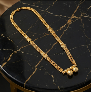 Divyoro Moderno Collar Mangalsutra de Doble Cuentas para Mujer, Chapado en Oro, Joyería Religiosa Clásica con Borla, para Uso Diario - Product Image 3