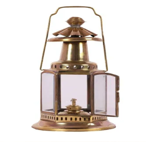 Premium decorative brass tabletop <b>stove</b> oil lantern with lit glass globe cover, available at wholesale prices. - Product Image 6