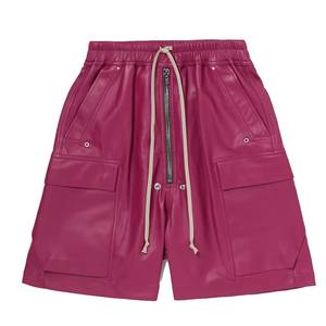 Shorts en cuir PU et toile pour hommes, dernière conception, écologiques, personnalisables, haute qualité, imperméables, respirants, séchage rapide, vente en gros - Product Image 4