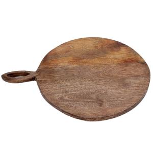 Plateau de service à pizza avec poignée, plateau de cuisine, planche à découper, finition naturelle, planche à découper en bois pur, planche à découper pour fromage, écologique - Product Image 1