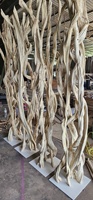 Pièces d'art créatives pour hall d'hôtel en bois de hêtre naturel gravé sur le thème floral, taille personnalisée, luxe, multifonctionnelles, autoportantes, pour intérieur