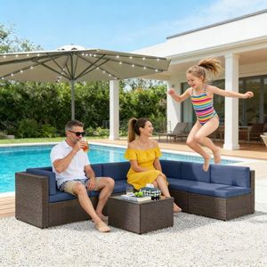 Set da Pranzo per Esterni in Ferro e Legno per Cortile - Product Image 1