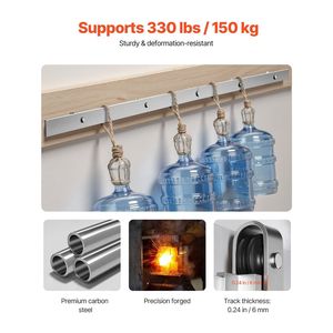 Kit Ferramenta per Porta Scorrevole Stile Barn da 5FT, Capacità di Carico 330 LBS, Compatibile con Larghezza Massima 30 Pollici, Spessore 1-3/8 e 1-3/4 Pollici - Product Image 2