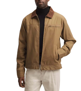 Chaqueta de Trabajo Personalizada de Alta Calidad para Hombre 2026, 100% Algodón Twill, Mangas Largas, Estilo Vintage con Textura Desgastada, Resistente - Product Image 1