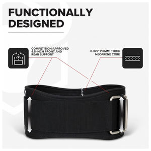 Cinturón de Protección Profesional de Neopreno Duradero, Ligero y Resistente para Entrenamiento Intenso en el Gimnasio, Sentadillas y Peso Muerto - Product Image 2
