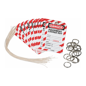 Etiqueta de bloqueo de seguridad Brady Danger Equipment, 5.75 x 3 pulgadas, para mantenimiento - Product Image 1