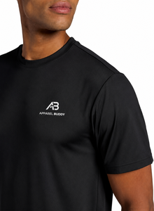 Camiseta de Manga Corta Casual con Cuello Redondo 100% Algodón para Hombre, Marca AMY, Corte Regular, Logotipo Personalizado en Relieve, Transpirable, Lisa, Venta al Por Mayor - Product Image 1