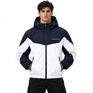 Veste coupe-vent légère écologique personnalisée, streetwear, tissu polyester coton, logo personnalisé, style urbain décontracté - Product Image 1