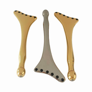 Planche de massage manuelle en acier inoxydable pour drainage lymphatique du cou, des épaules, du dos et des jambes – Grattoir universel pour le corps entier - Product Image 2