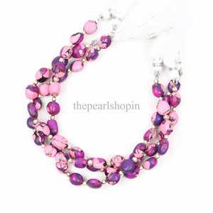 Cuentas de turquesa rosa Mohave de 6x8 a 8x10 mm, cuentas lisas de piedras preciosas de turquesa para la fabricación de joyería al por mayor. - Product Image 3