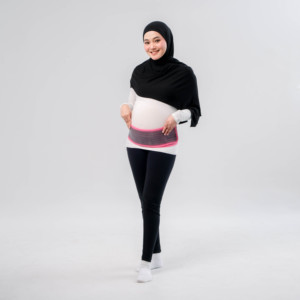Ceinture de grossesse de qualité supérieure avec double velcro robuste et matière respirante et élastique : confortable et sûre pour les femmes enceintes - Product Image 3