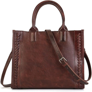OEM Customized Elegant Cowhide Leather Ladies Tote Bag Stylish Women's Genuine Handbag Shoulder Strap Wholesale Availability - Product Image 1