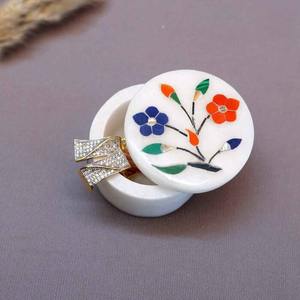 Custom Marble <b>Gift</b> <b>Box</b> – Marble Mini Storage <b>Box</b> for Wedding , Ramzan, <b>Eid</b> – OEM ODM Bulk Orders Accepted I Stone Inlay <b>Box</b> - Product Image 2