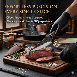 Couteau à désosser en acier inoxydable forgé, couteau de cuisine pour trancher, couteau de chef, manche en bois, hachoir à viande, couteau à filet, cuisine professionnelle - Product Image 6