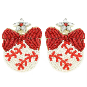 Boucles d'oreilles brodées à la main motif fleur en perles de rocaille ICE CREAM – Magnifiques créations artisanales brodées au point de croix - Product Image 4