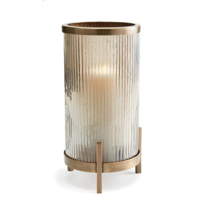<b>Brass</b> <b>Lantern</b> Glass Cylinder Heat Resistant Home Decoration Metal Candle Holder Metal Glass Votives Candle Holder - Product Image 2