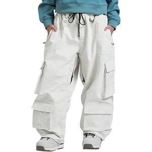 กางเกงกีฬาเอวสูงสำหรับทุกเพศ, กางเกงกีฬากลางแจ้งลำลองพิมพ์ลายกันลมกันน้ำกางเกงแบ็กกี้กางเกงสโนว์บอร์ด - Product Image 1