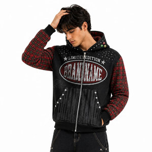 Sudaderas con Capucha para Hombre, Personalizadas, Vintage, con Cremallera, Bordadas con Pedrería, Estampado Serigrafiado, Lavado Ácido, Oversize, Ecológicas - Product Image 5