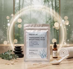 Masque en tissu hydratant et éclaircissant à l'acide tranexamique 25ml, faible MOQ 1000 pièces, soin du visage OEM - Product Image 4
