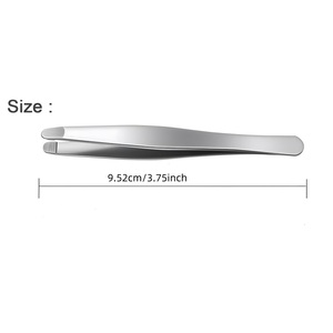 Pinzas para Cejas de Acero Inoxidable con Punta Redonda de 9.52 cm, Duraderas, Estilo Moderno, Herramienta de Precisión para el Cuidado de la Belleza - Product Image 2