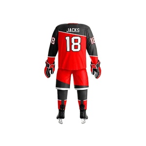 Uniforme de hockey sur glace pour hommes de qualité supérieure, en polyester, avec impression numérique renforcée, séchage rapide, respirant, personnalisable avec le nom de l'équipe - Product Image 4