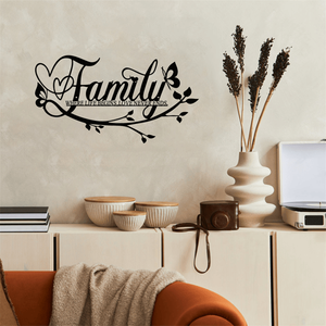 CIFbuy Plaque murale florale vintage avec inscription élégante 'Happy Home', décoration rustique pour salon, chambre à coucher, entrée - Product Image 6