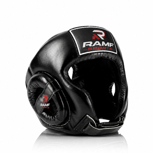 Customizable <b>Head</b> Guard for <b>Training</b> Factory OEM Fight Gear High Quality Customized Full Face Boxing Gear Leather <b>Head</b> Guard - Product Image 3