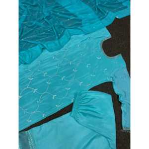 Hermoso top de trabajo con bordado y lentejuelas para mujer-Conjunto Plazzo con diseño elegante Dupatta - Product Image 4