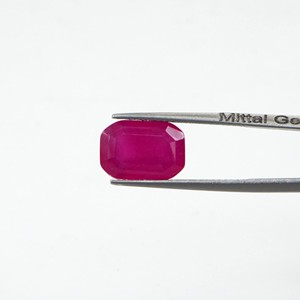 Rubis naturel de Bangkok octogonal 7,25 carats, pierre précieuse de rubis naturel taillée en facettes pour la fabrication de bijoux, prête à l'emploi - Product Image 2