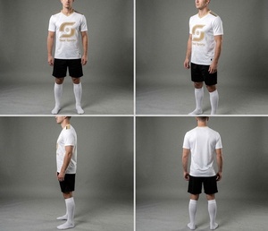 Ensemble de maillots et shorts de football personnalisés, sublimation, séchage rapide, respirant, uniforme d'entraînement de football, vêtements de sport pour hommes OEM - Product Image 2