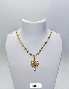 Cadena de Oro Sólido de 22K Estilo París, Collar Clásico de Eslabones para Uso Diario, Bodas y Fiestas, Joyería Fina, Regalo Unisex - Product Image 1