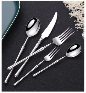 Decorative stainless steel cutlery set for <b>kitchen</b> dining <b>table</b> durable rust resistant polished finish modern elegant style - Product Image 2