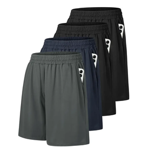 <b>Men's</b> Solid Color Active <b>Shorts</b> Quick Dry Workout Gym Wear with Pockets Casual Sport <b>Short</b> Pants - Product Image 2