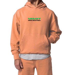 Premium Cotton Blend Soft Track Suit Men <b>Plain</b> Blank Workout Hoodie Sweatpants Casual Male Sweat Suit - Product Image 4