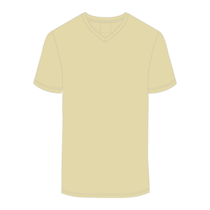 เสื้อยืดคอกว้างผู้ชาย สีเหลือง ผ้าฝ้ายหรูหรา 100% ทรงลำลอง สีพื้น ไม่หดตัว พรีเมียม แขนสั้น แห้งเร็ว ระบายอากาศได้ดี กระชับพอดีตัว - Product Image 1