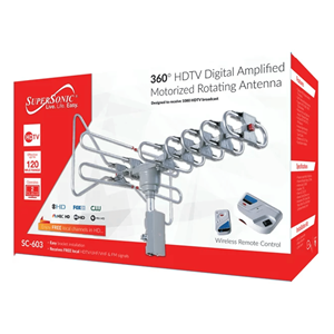 Antenna TV Digitale Motorizzata Amplificata a 360 Gradi con Telecomando - Product Image 3