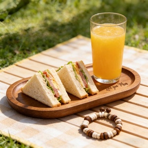 Bandeja de acacia para pedidos al por mayor, fábrica de bandejas de acacia, exportación de bandejas de acacia de la India, bandeja de acacia OEM, bandeja de acacia ODM, bandeja de acacia de marca privada - Product Image 1