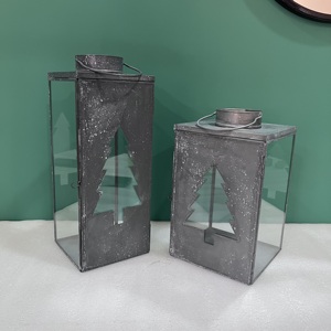 Juego de Faroles Decorativos de Hierro, Portavelas de Metal, Farol de Vidrio para Decoración del Hogar, Jardín, Bodas, Navidad - Product Image 4