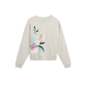 Sudadera de cuello redondo de manga larga con estampado personalizado para mujer, estilo nuevo, OEM, de forro polar grueso para la temporada de invierno - Product Image 4