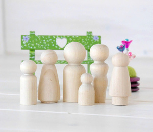 Ensemble de poupées en bois à peindre, personnages de Frozen, jouet de dessin animé, vente en gros de poupées en bois inachevées à peindre pour l'art des enfants - Product Image 2