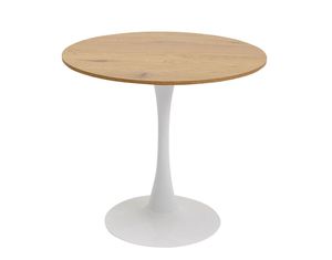 Mesa de Centro de Diseño Impresionante en Metal y Mármol con Tapa de Madera Blanca Cromada, Ideal para Decoración de Sala de Estar y Balcón - Product Image 2
