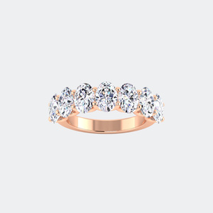Bague demi-éternité sertie de pierres ovales de 5,25 carats - Product Image 6