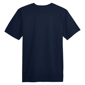 เสื้อยืดสีกรมท่าแบบยูนิเซ็กซ์ ผ้าฝ้ายพรีเมียม คอกลม แขนสั้น เสื้อยืดเรียบง่ายสำหรับพิมพ์ลาย ขายส่ง รับผลิตแบบ OEM ODM - Product Image 2